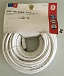 Ge 50 Ft RG6 Coax Cable White New Connection For Tv, Dvd, Vcr, Receiver, Audio. Fixed Price $9.99.