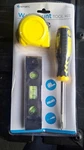 Ematic Wallmount Screw Driver Measuring Tape Level 3-PC Tool Kit ETQK302. Fixed Price $6.99.