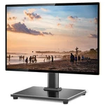 Modern Adjustable Tabletop Tv Stand Monitor Base With Mount Up 60 Inch, Black. Fixed Price $53.99.