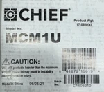 Chief MCM1U Fusion Medium Flat Panel Ceiling Mount (black). Fixed Price $99.26.