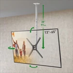 Barkan 13-65 Inch Full Motion Ceiling Mount, Lifetime Warranty, White, Patented. Fixed Price $74.90.