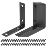 Uxcell 12 Set Corner Bracket Brace Metal 2.36"X0.59"X2.36", Black. Fixed Price $16.09.
