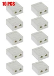 10X 2 Port CAT5E RJ45 Keystone Jack Network Cable Wall Surface Mount Box White. Fixed Price $39.95.