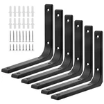 Harskiyer 6PCS Black Metal Shelf Support Angle Brackets, X 5 Inch Wall Mo.... Fixed Price $16.07.