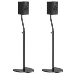 Height Adjustable Speaker Stands Mounts One Pair Floor Heavy Duty Base Ex. Fixed Price $71.75.