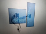 Dual Monitor Mount Stand - Double Arm For 15" 30" Computer. Fixed Price $58.00.