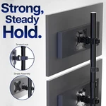 Black Dual Lcd Monitor Desk Mount Stand, Stacked Vertical 2 Screens Up 34". Fixed Price $43.99.