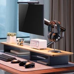 White Oak Wood Desk Shelf 44 Inch Monitor Riser Middle. Fixed Price $249.00.