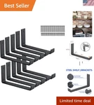 Industrial J Shelf Brackets 9-INCH 10 Pack For Elegant Storage Solutions. Fixed Price $64.34.
