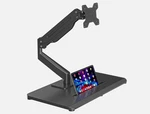 Gas Spring Single Monitor Desk Mount With Base Suptek Stand Vesa 75/100. Fixed Price $69.83.