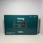 Hang Onn, Extra Wide Full Motion Wall Mount For Tvs 47"-84", New In Box. Fixed Price $45.00.