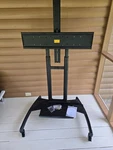 North Bayou AVA1800-70-1P Mobile Tv Stand Cart 55-80IN Black Shelf 200LB. Fixed Price $110.00.