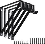 Home Master Hardware Heavy Duty Closet Shelf & Rod Brackets, 4 Pack, Black. Fixed Price $36.22.