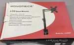 Monoprice LCD501 Desk Mount Monitor Arm, Black - Box Open, Components Sealed. Fixed Price $35.95.