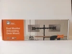 Siig Dual Monitor Articulating Desk Mount Vesa 75/100 Fits 13 27" 17 Lb Each Arm. Fixed Price $50.00.