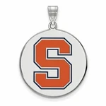 Sterling Silver Rhodium-plated Logoart Syracuse University Extra Large Enameled. Fixed Price $107.43.