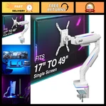 Avlt Rgb Gaming Monitor Arm Desk Mount For 17-49" Screens, White. Fixed Price $237.99.