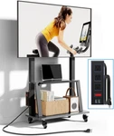 Mobile Stand On Wheels With Power Outlet, Adjustable For 32-75". Fixed Price $132.99.