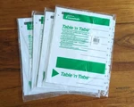 Office Essentials Table 'n Tabs New White Numbered Lot 4 Packs TT21310C. Fixed Price $6.00.