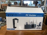 Vivo Black Under-desk Leg & Clamp Computer Case Holder. Fixed Price $25.00.