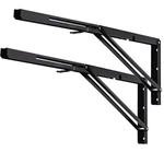 Yumore Folding Shelf Brackets 24 Inch Heavy Duty Black Diy. Fixed Price $50.38.