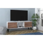 Manhattan Comfort Doyers Wood Stand Up To 50" In White/nut Brown. Fixed Price $164.42.