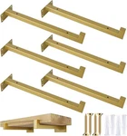 Ovov 6 Pack Gold Shelf Brackets 12 Floating Inch,. Fixed Price $48.22.