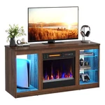 Bestier Modern Electric Fireplace Stand For Up To 55", With Led Glass. Fixed Price $188.99.