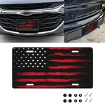 Red Vintage American Front Flag License Plate Vanity Gift Patriotic Universal. Fixed Price $11.99.