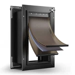 3-FLAP Aluminum Dog Door For Wall Heavy Duty Energy Efficient Black. Fixed Price $74.57.