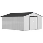 13' X 11' Steel Outdoor Utility Storage Tool Shed For Backyard Garden, White. Fixed Price $639.99.
