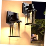 Outdoor Light Fixture Wall Mount With E26 Crystal Led Bulb Dusk Black. Fixed Price $103.19.