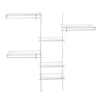 Closetmaid System Organizer Kit White Steel Wall Mount Hardware 6-SHELVES. Fixed Price $81.70.