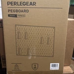 Perlegear Metal Pegboard, 20 Lbs Max Load, Wall Organizer With 6 Hooks & 5. Fixed Price $24.00.