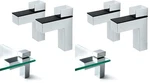 Awen 2 Pcs Adjustable Wood/glass Floating Shelf Brackets Wall Mount, Polished.... Fixed Price $36.35.