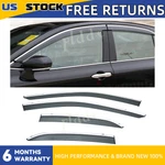 4X Smoke W/ Chrome Trim Sun/rain Guard Vent Window Visors Fit 18-22 Toyota Camry. Fixed Price $34.90.