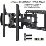 Enhanced Full Motion Tv Mount For 37-75 Inches- Black. Fixed Price $50.00.