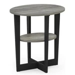 Furinno Jaya Contemporary Engineered Wood Oval End Table - Oak Gray/black. Fixed Price $42.65.