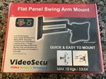 New Videosecu Flat Panel Swing Arm Adjustable Mount Max 15 KGS/33 Lbs ML10B. Fixed Price $7.50.