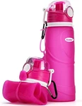 Kemier Collapsible Silicone Water BOTTLES-750ML,MEDICAL 25.4 Ounces, Pink. Fixed Price $17.98.