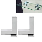 Adjustable Wood/glass Shelf Bracket, Tiberham Zinc Alloy Polished Silver. Fixed Price $14.41.