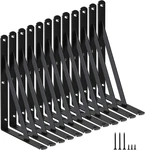 12 Pack L11 X 8" Black Heavy Duty Shelf Brackets With Screws Metal. Fixed Price $49.19.