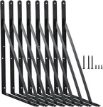 8 Pack L16 X 10" Black Heavy Duty Shelf Brackets With Screws Metal. Fixed Price $58.99.