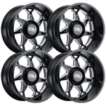 (SET-4) Cali Off-road Sevenfold 20X12 8X165.1 -51MM Black Milled Wheels Inch. Fixed Price $1409.68.