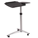 Leadzm Mobile Laptop Table Stand Tilting Overbed Desk Rolling Cart With Black. Fixed Price $91.97.