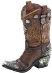 Burton And Boots Spurs Western Cowboy Vase For Home Deco. Fixed Price $60.37.