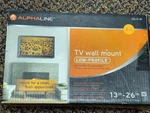 Alphaline Low Profile Tv Wall Mount 13" To 26" ZSL-12-B1. Fixed Price $5.00.