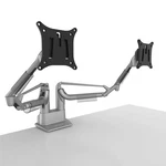Kanto DMS2000S Silver Desktop Full-motion Dual Monitor Mount 13"-27" Screens. Fixed Price $349.99.