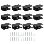 Hordion 12 Pack Square Clamp, Suitable For 5-8 Mm Thick Glass, Black. Fixed Price $16.17.