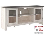 Signature Design By Ashley Dorrinson Farmhouse With Whitewash Tv Stand. Fixed Price $325.00.